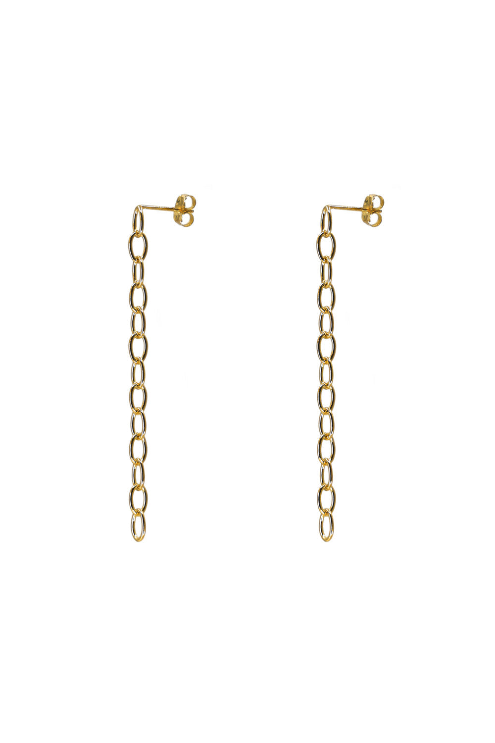 Bianca Mavrick Jewellery Fine Chain Earrings Gold Long