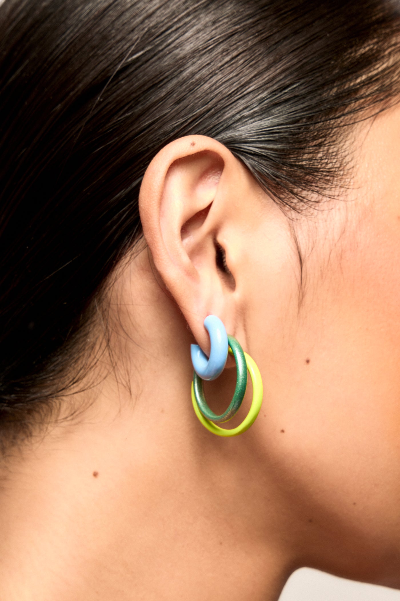 Chroma Hoop Earrings (Powder Blue)