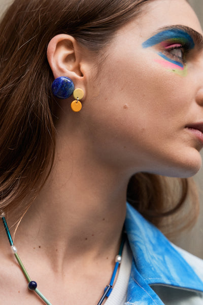 Model wearing Bianca Mavrick Jewellery Earrings