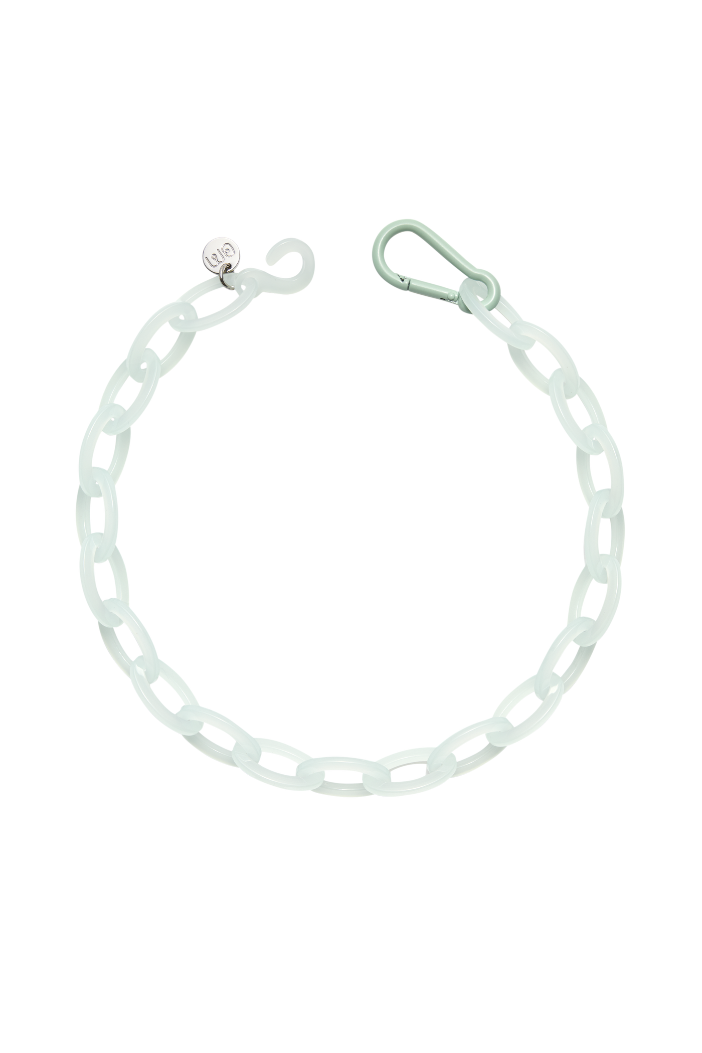 Bianca Mavrick Jewellery Mint Chain Link Necklace with Carabiner Clasp