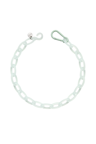 Bianca Mavrick Jewellery Mint Chain Link Necklace with Carabiner Clasp