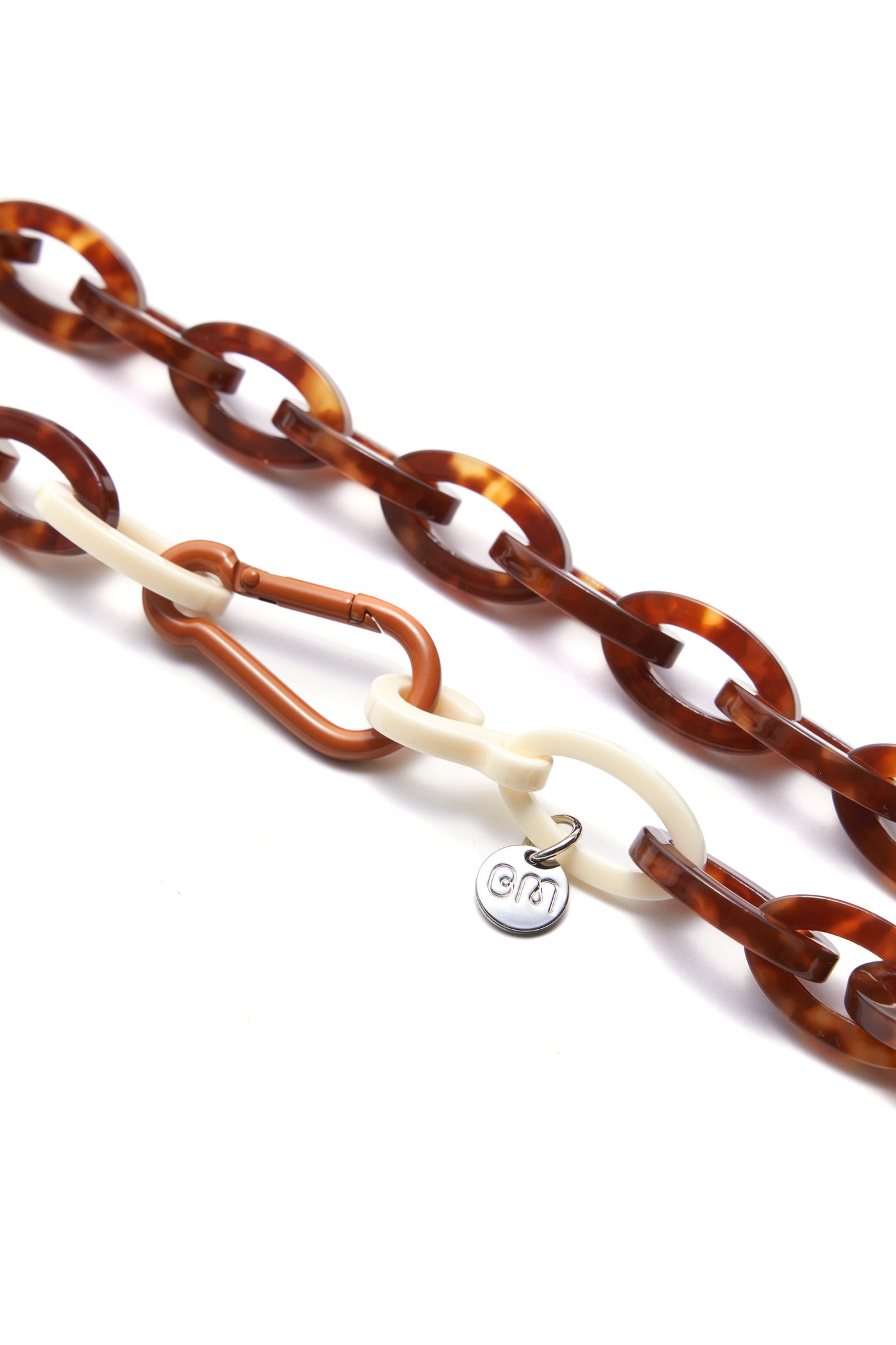 Bianca Mavrick Jewellery Tortoiseshell Torti Chain Link Necklace Clasp Detail
