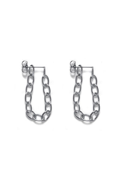 Bianca Mavrick Jewellery Fine Chain Earring Silver Loop