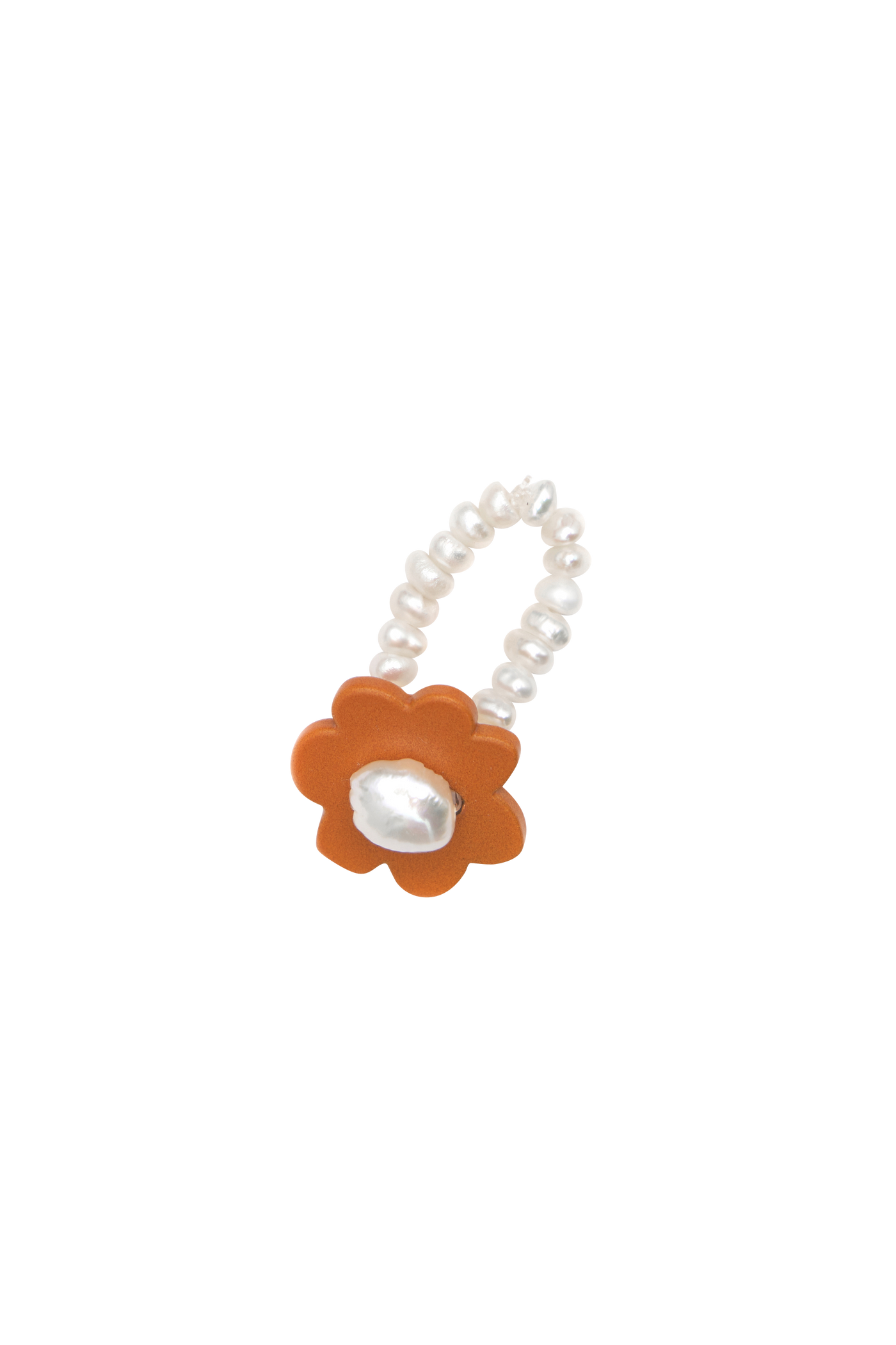 Bianca Mavrick Jewellery Flower Pearl Ring Orange