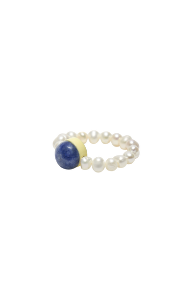 Bianca Mavrick Jewellery Pearly Cabochon Sodalite Ring