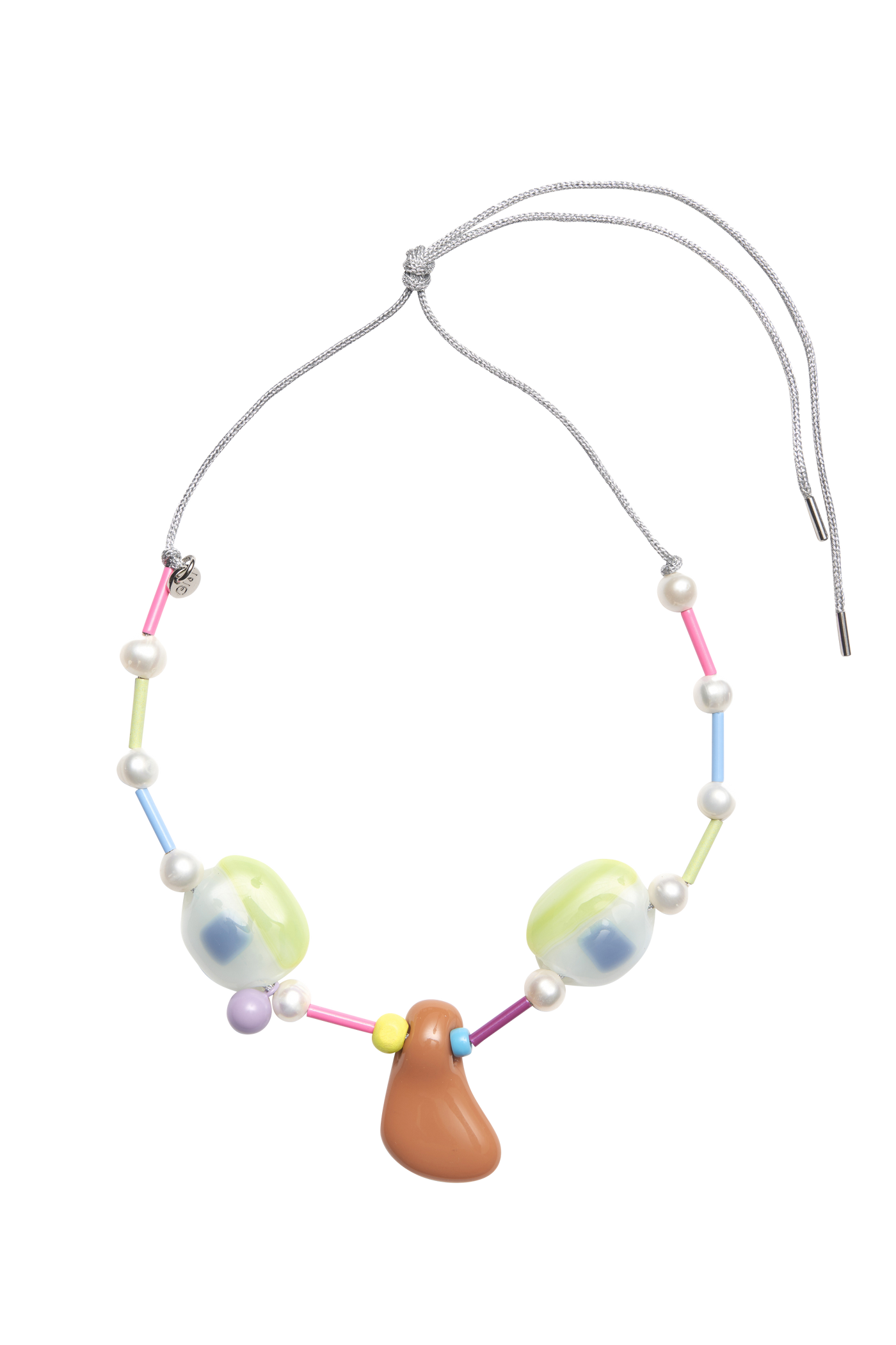 Bianca Mavrick x Lawn Bowls Face Necklace Glass Pearl Jewellery