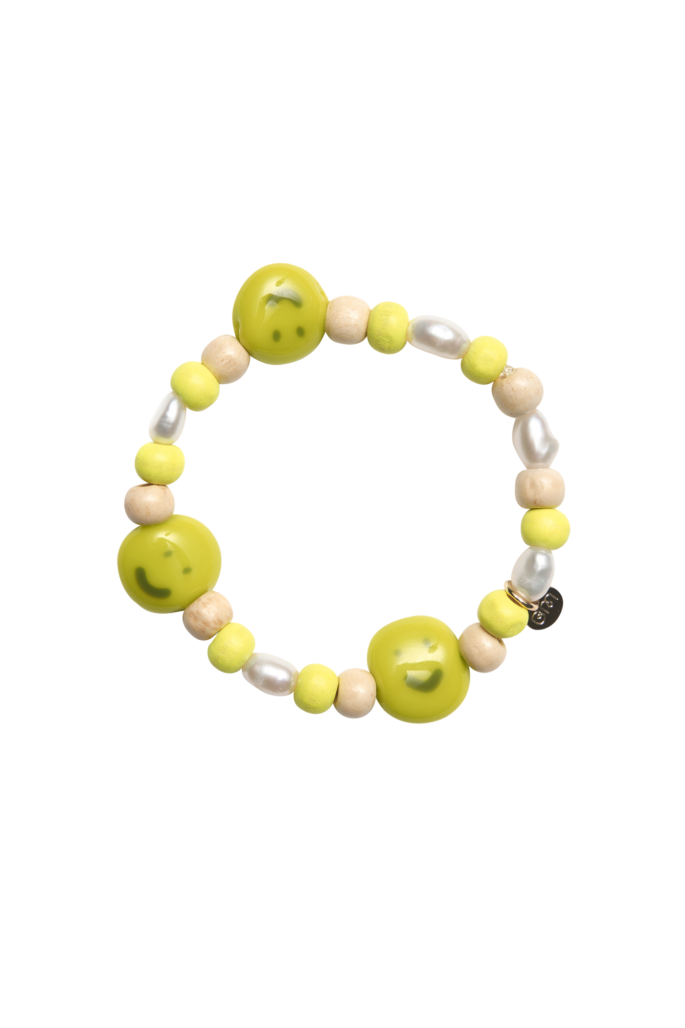 Bianca Mavrick x Lawn Bowls Collaboration Smiley Bracelet Glass  and Pearl Jewellery