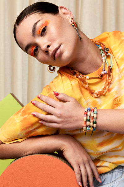 Model wearing Bianca Mavrick Jewellery