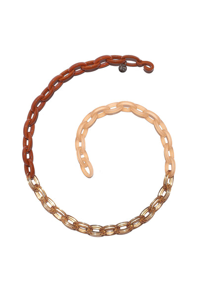 Trio Gradient Chain Necklace (Terracotta)