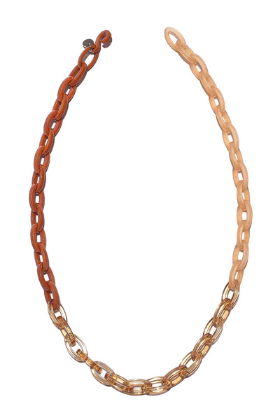 Bianca Mavrick Peach Tone Trio Gradient Chain Necklace
