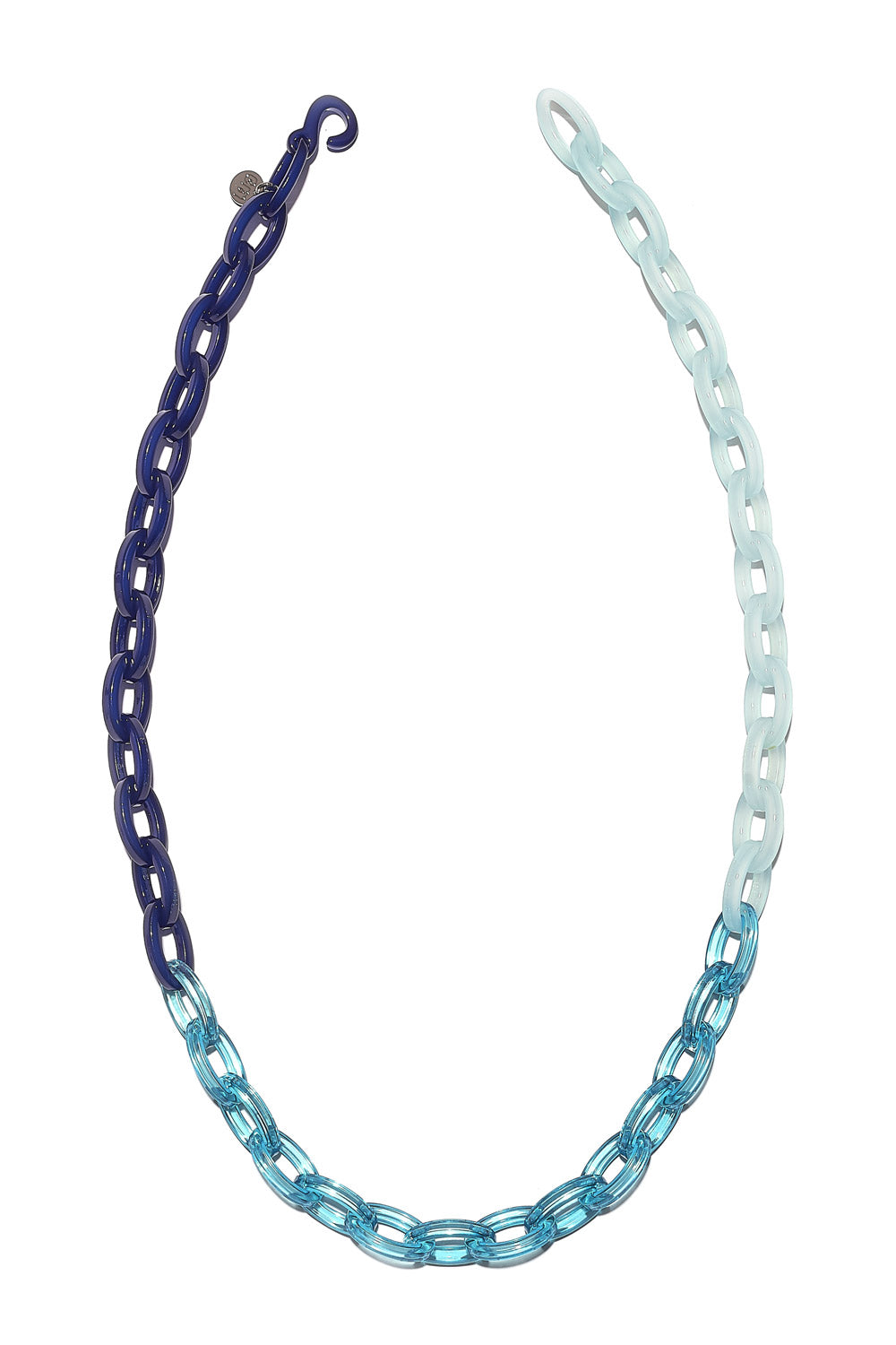 Trio Gradient Chain Necklace (Blue)
