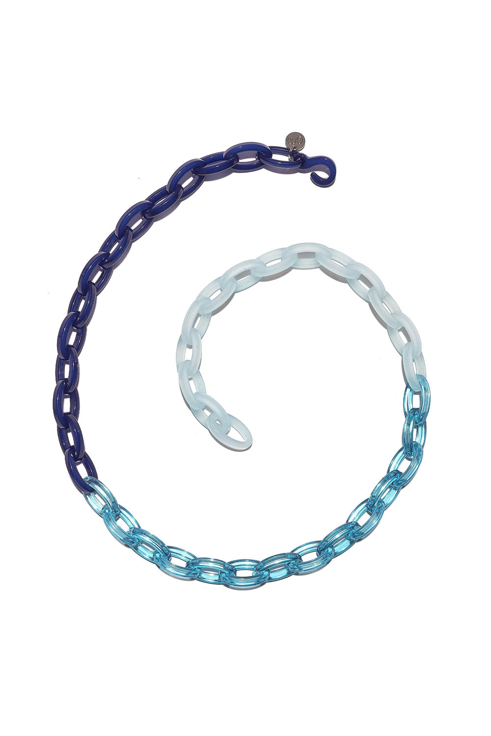 Trio Gradient Chain Necklace (Blue)